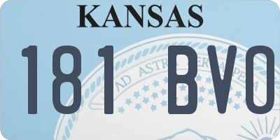 KS license plate 181BVO