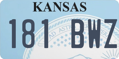 KS license plate 181BWZ
