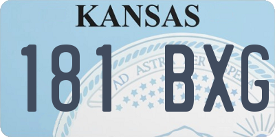 KS license plate 181BXG