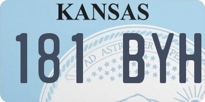 KS license plate 181BYH