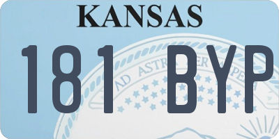 KS license plate 181BYP