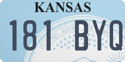 KS license plate 181BYQ