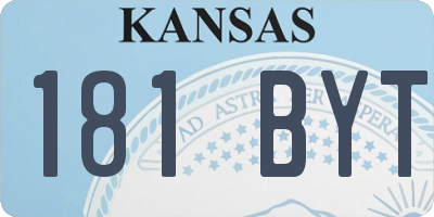 KS license plate 181BYT