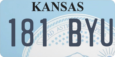 KS license plate 181BYU
