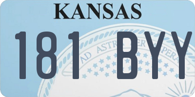 KS license plate 181BYY
