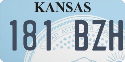 KS license plate 181BZH