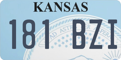 KS license plate 181BZI