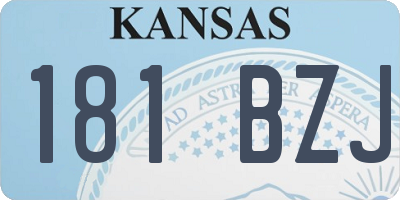 KS license plate 181BZJ