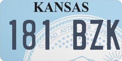 KS license plate 181BZK