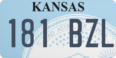 KS license plate 181BZL
