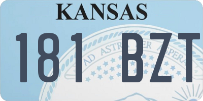 KS license plate 181BZT