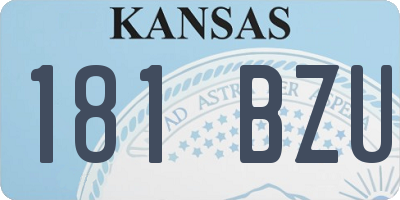 KS license plate 181BZU