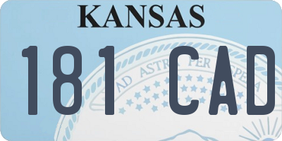 KS license plate 181CAD