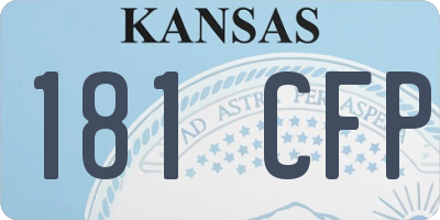 KS license plate 181CFP