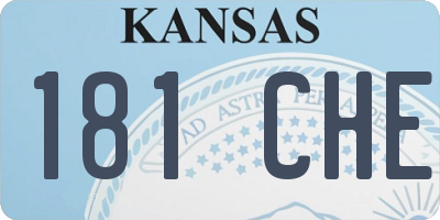 KS license plate 181CHE