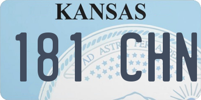 KS license plate 181CHN