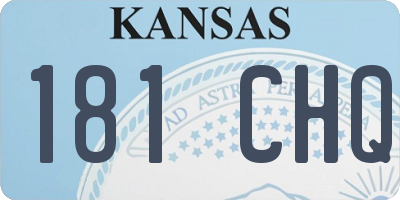 KS license plate 181CHQ