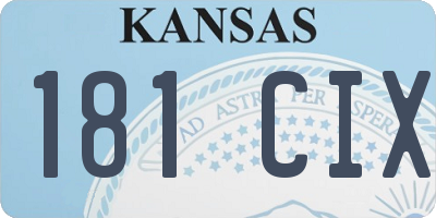 KS license plate 181CIX