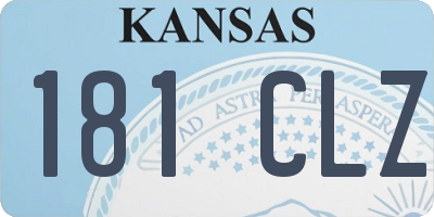 KS license plate 181CLZ