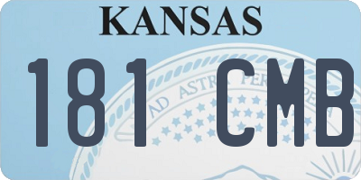 KS license plate 181CMB