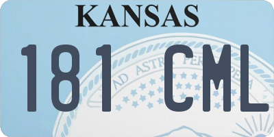 KS license plate 181CML