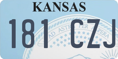 KS license plate 181CZJ