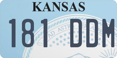 KS license plate 181DDM