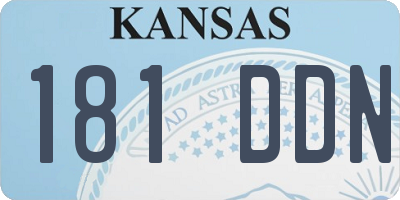 KS license plate 181DDN