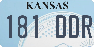 KS license plate 181DDR