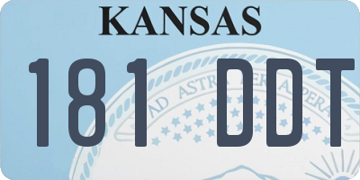 KS license plate 181DDT