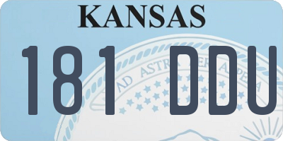 KS license plate 181DDU