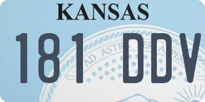 KS license plate 181DDV