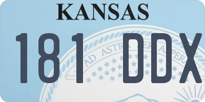 KS license plate 181DDX