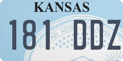 KS license plate 181DDZ