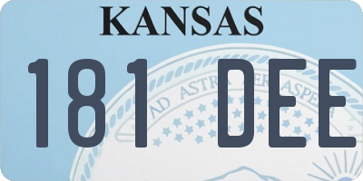 KS license plate 181DEE