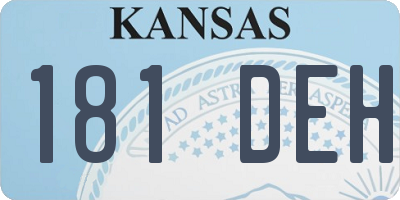 KS license plate 181DEH