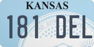 KS license plate 181DEL