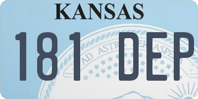 KS license plate 181DEP