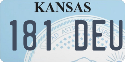 KS license plate 181DEU