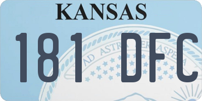 KS license plate 181DFC