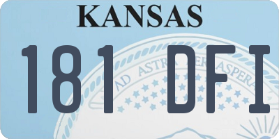 KS license plate 181DFI