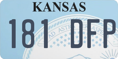 KS license plate 181DFP