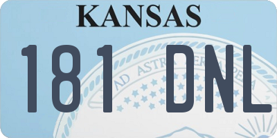KS license plate 181DNL