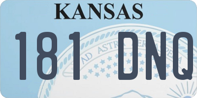 KS license plate 181DNQ