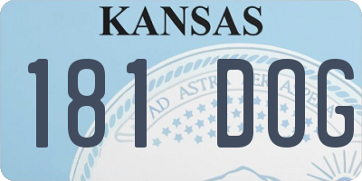 KS license plate 181DOG