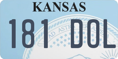 KS license plate 181DOL