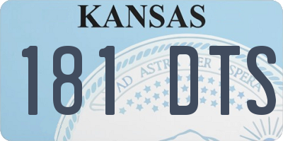 KS license plate 181DTS