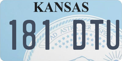 KS license plate 181DTU