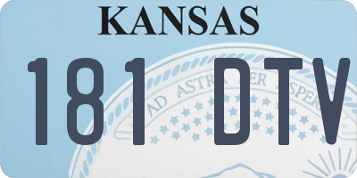 KS license plate 181DTV