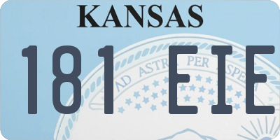 KS license plate 181EIE